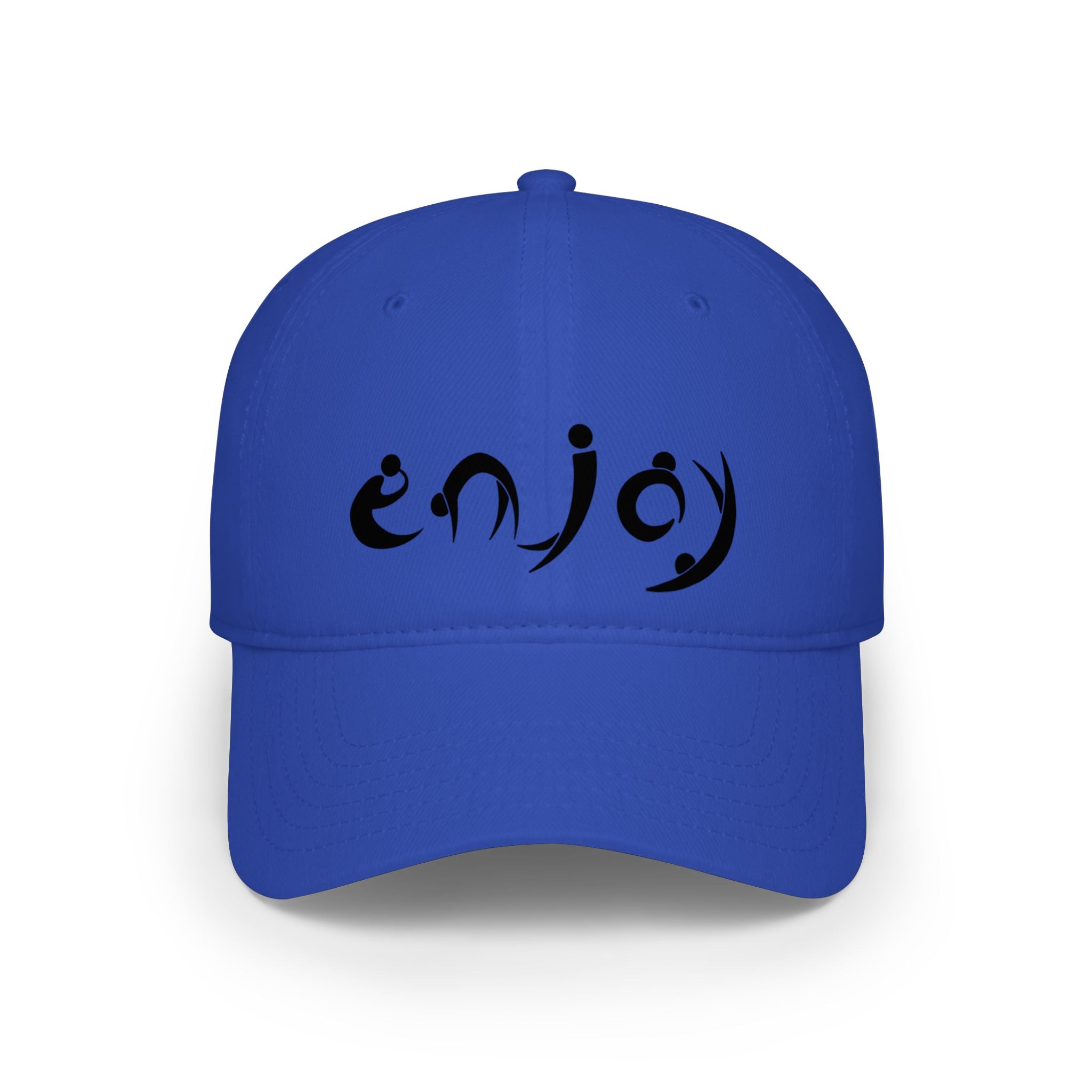 Enjoy Embroidered Baseball Cap — Casual Red Low-Profile Hat