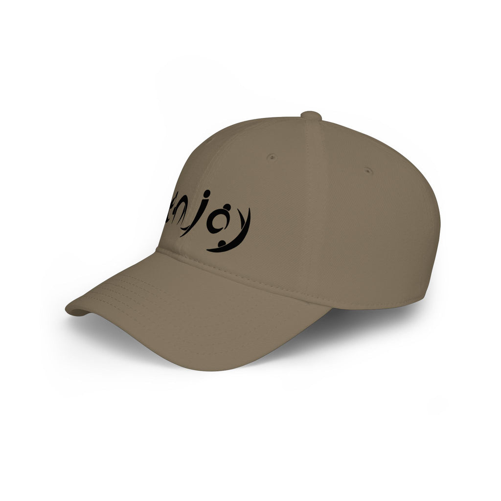 Enjoy Embroidered Baseball Cap — Casual Red Low-Profile Hat