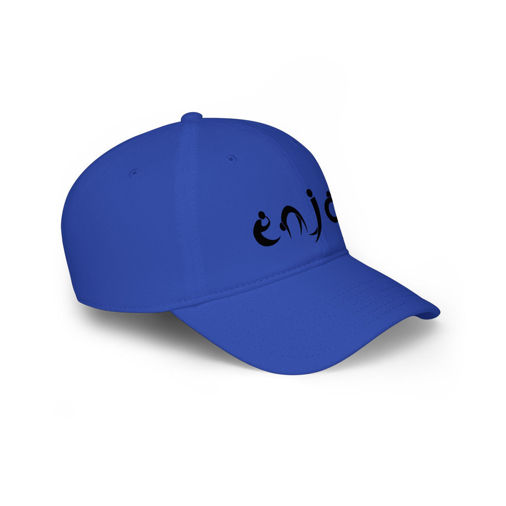 Enjoy Embroidered Baseball Cap — Casual Red Low-Profile Hat